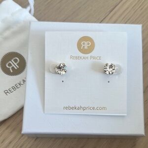 Rebekah Price Crystal and Gold Earrings - 0.25 inches, Swarovski crystals